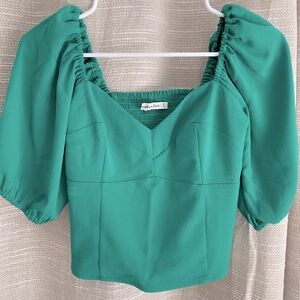 Abercrombie Puff Sleeve Corset Top XS